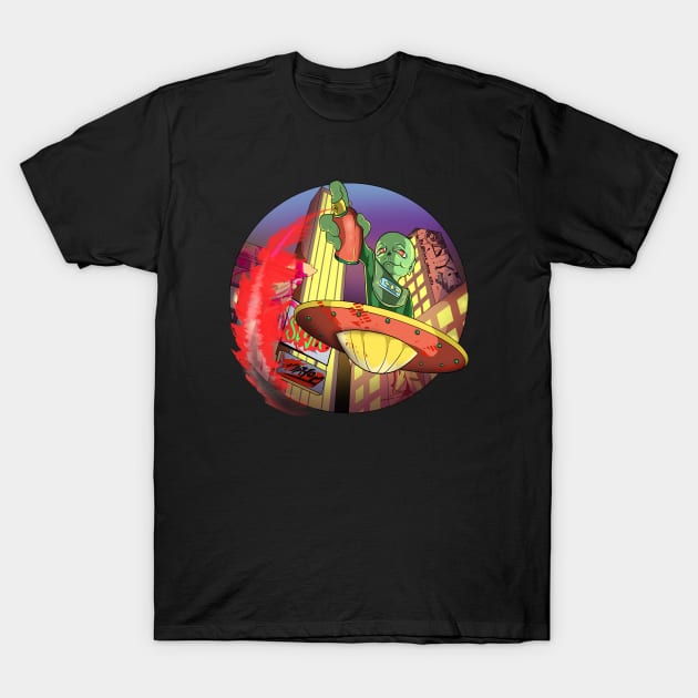 Urban City Alien Graffiti T-Shirt by Trendy Black Sheep